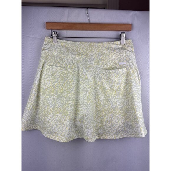 Adidas Womens Athletic Skort Size S Light Green & Yellow Abstract Print - Picture 2 of 6
